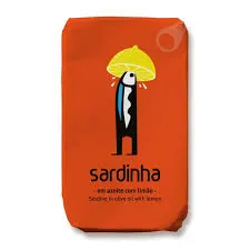 Sardinha « Sardines à l’Huile d’Olive & Citron » Boite Rouge 120g — Sardines Portugaises Artisanales