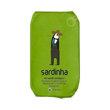 Sardinha « Sardines à l’Huile d’Olive Bio » Boite Verte 120g — Sardines Portugaises à l’Huile d’Olive Biologique