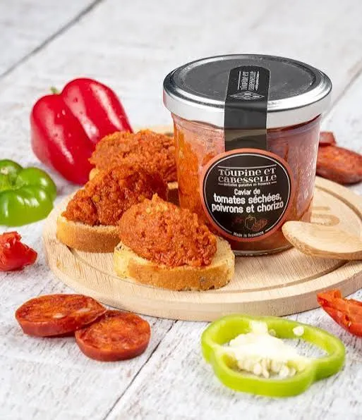 Toupine et Cabesselle « Caviar de Tomates Séchées, Poivrons & Chorizo » 90g — Tartinable Artisanal Méditerranéen