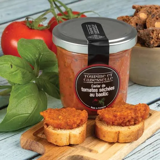 Toupine et Cabesselle « Caviar de Tomates Séchées au Basilic » 90g — Tartinable Méditerranéen Artisanal