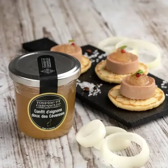 Toupine et Cabesselle « Confit d’Oignon Doux des Cévennes » 90g — Confit Artisanal pour Foie Gras & Viandes