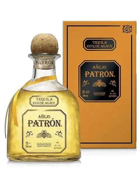 Patrón Añejo 40% 70cl — Tequila 100% Agave Bleu Weber Vieillie en Fûts de Chêne