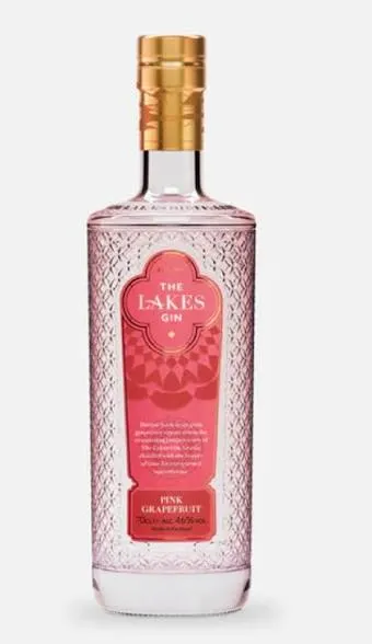 The Lakes Pink Grapefruit Gin 70cl — Gin Anglais Aromatique au Pamplemousse Rose