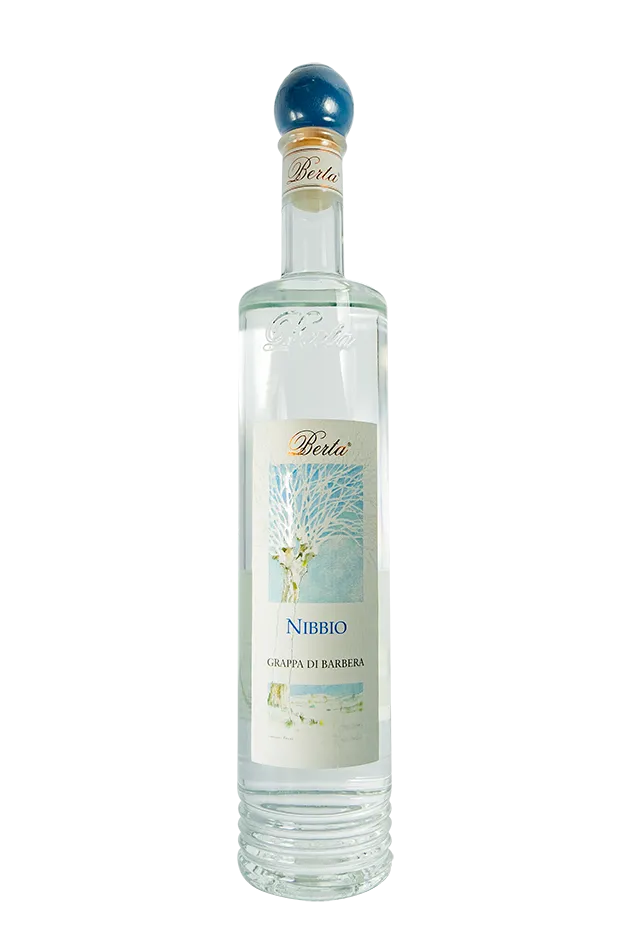 Berta Grappa Nibbio Barbera 40% — Grappa Italienne de Barbera Vieillie en Fûts de Chêne
