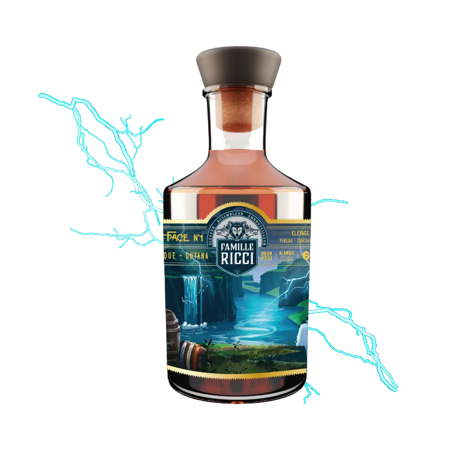 Famille Ricci « Volt Face N°1 » 66,6% 50cl — Rhum Vieux Guyana & Jamaïque Brut de Fût