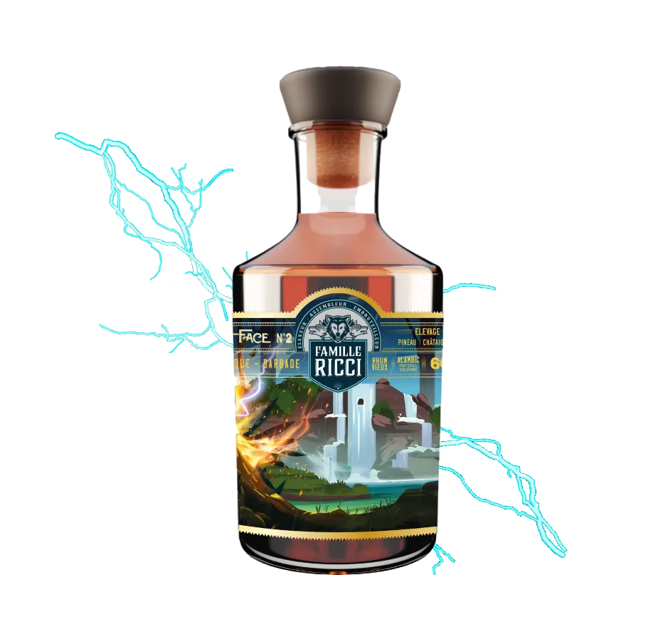 Famille Ricci « Volt Face N°2 » 66,4% 50cl — Rhum Vieux Jamaïque & Barbade Brut de Fût