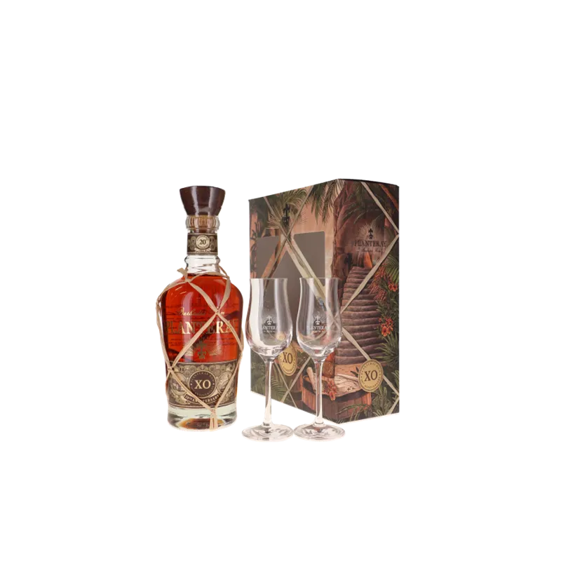 Plantation Rum Barbados Extra 20th Anniversary + 2 Verres 40.00° 0.700 L.