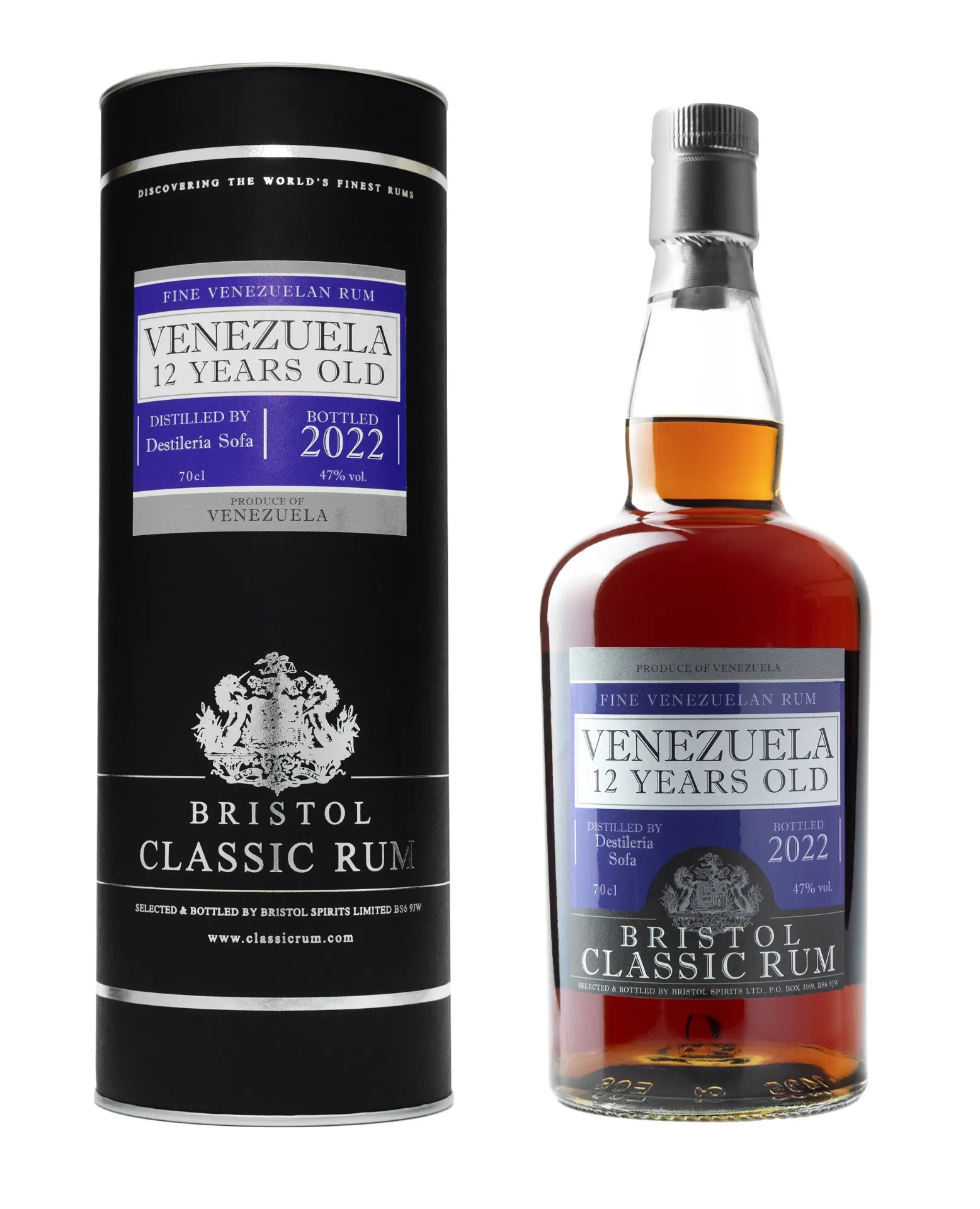 Bristol Classic Rum Venezuela 12 Ans 2010–2022 47% — Rhum Vieux Vénézuélien 70cl
