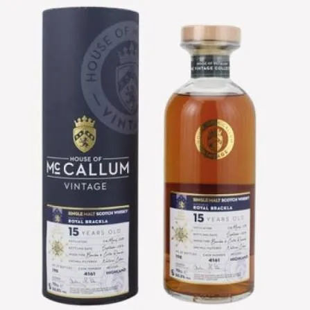 House of McCallum « Royal Brackla 15 Ans » 2009-2024 — Single Malt Scotch Whisky Finition Corton Renardes