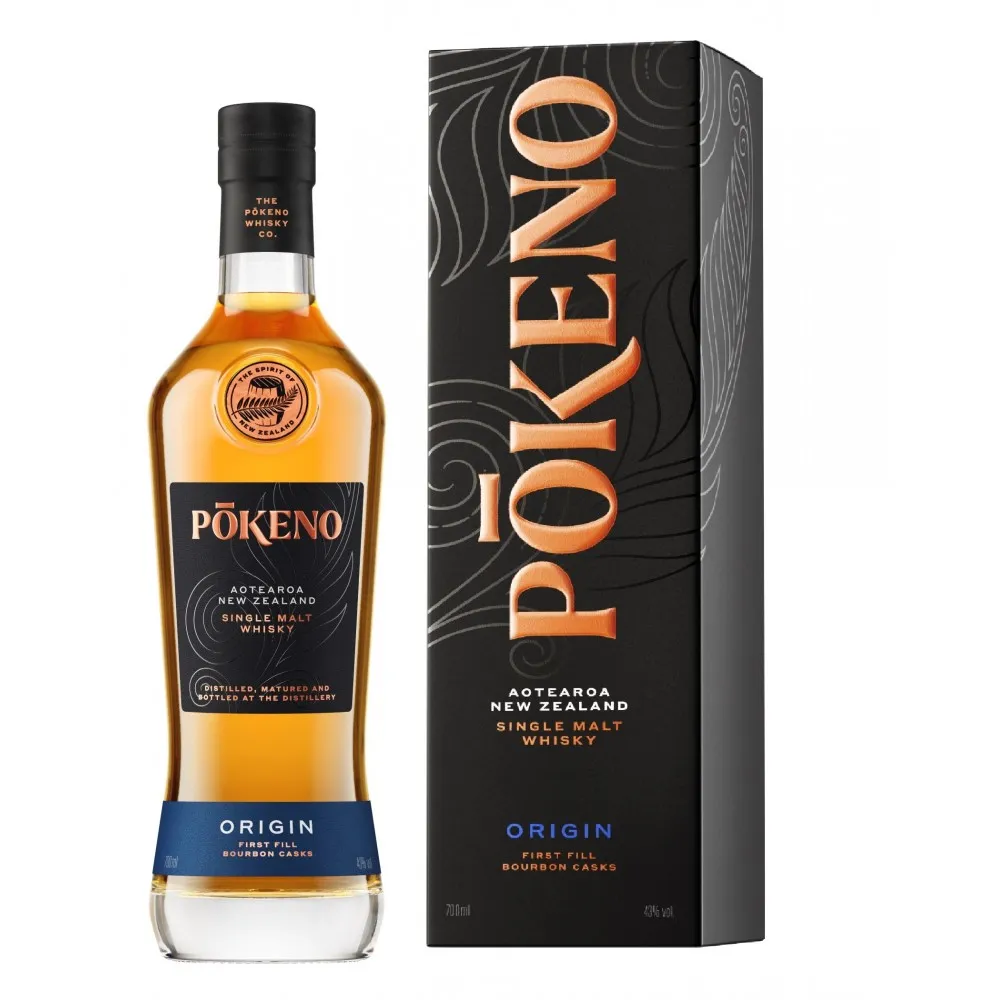 Pōkeno « Origin » Single Malt 43% — Whisky Néo-Zélandais Fûts de Bourbon