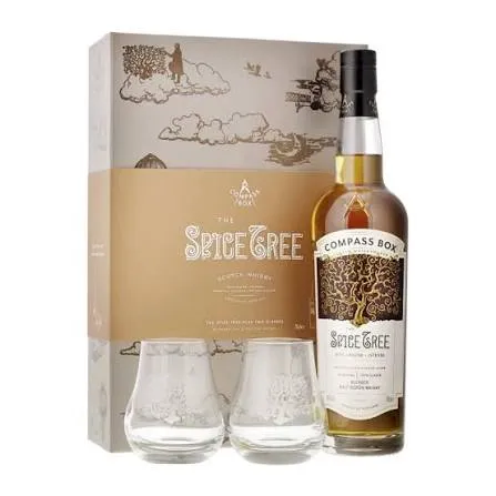 Compass Box « The Spice Tree » 46% + 2 Verres — Blended Malt Scotch Whisky des Highlands