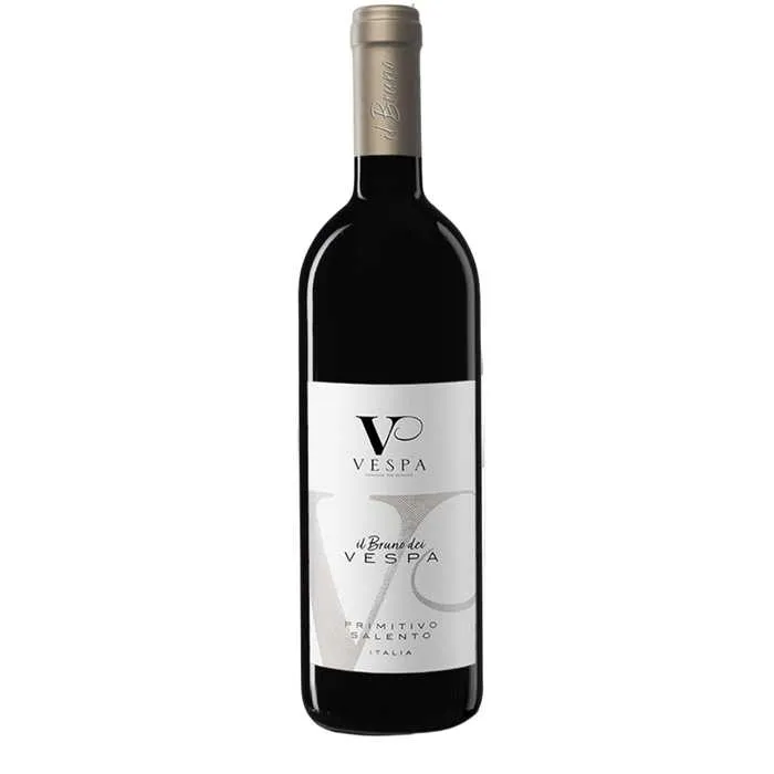 Vespa « Il Bruno dei Vespa » Primitivo 2021 — IGP Salento Rouge des Pouilles
