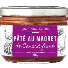 Mes P’tites Recettes « Pâté au Magret de Canard Fumé » 220g — Pâté de Canard & Porc à l’Ancienne