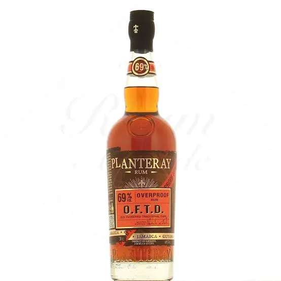 Planteray O.F.T.D. Overproof 69% 70cl — Rhum Traditionnel Dark Guyana Jamaïque Barbade