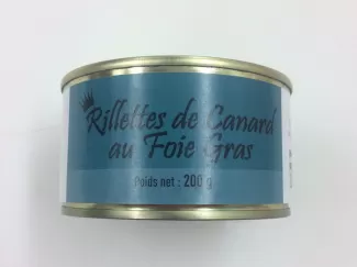 Rillettes de canard au foie gras 200gr